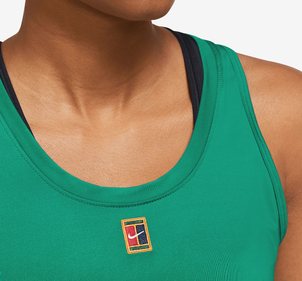 Koszulka Damska Nike - Zielony Top - Rozmiar M - Court Dri-Fit One Heritage Tank SlimFit - DQ6800-370