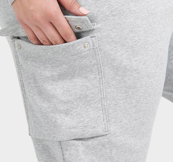 Szare spodnie Nike Club Fleece DV5083-063 1X Cargo Plus Size