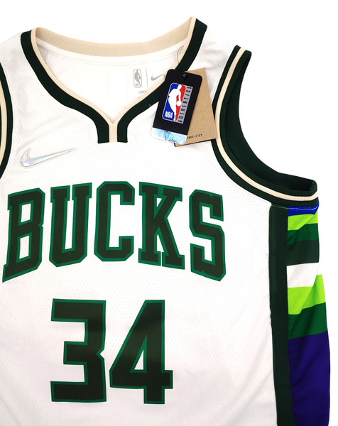 Biała Koszulka NBA Bucks Antetokounmpo City Edition M - DB4035100