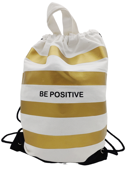 Workoplecak Beniamin Be Positive Paski 43x32 cm Kremowy