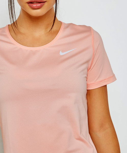 Różowa damska koszulka Nike Dri-FIT Mesh 889540-646 L