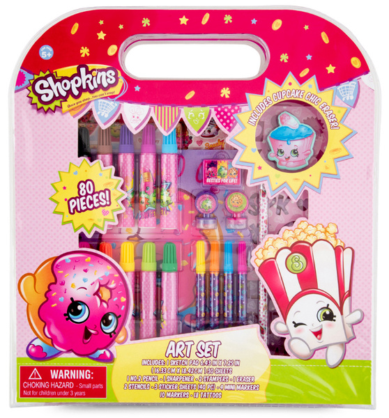 SHOPKINS  80-CZĘŚCIOWY ZESTAW ARTYSTYCZNY