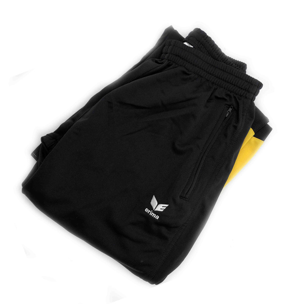 Żółto-Czarny Dres Damski Erima Scorer 34 z Kieszeniami