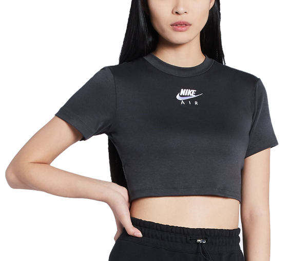 Czarny Top Nike DD5429-070 M Damska Air Crop
