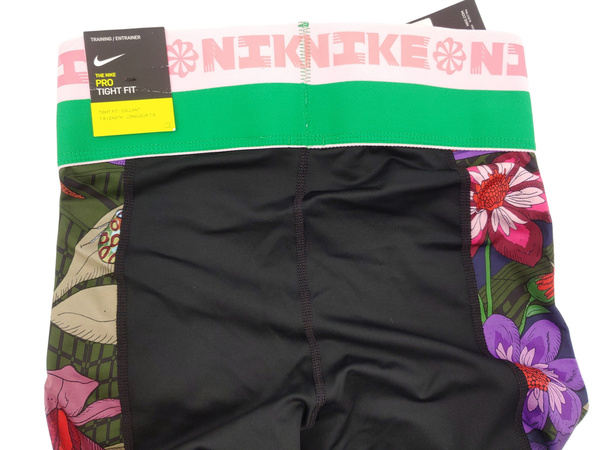 Czarne Legginsy Damskie Nike XS CU5032010 Dri-FIT Icnclsh PRO PRT
