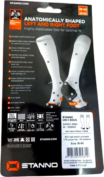 Czarne Getry Piłkarskie Stanno Forza 36-40