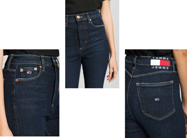 Granatowe Jeansy Damskie Tommy Jeans Obcisłe 25/30 – DW0DW09458