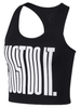 Czarny Top Damski Nike Pro Just Do It AH7107-010 Tight Fit XL