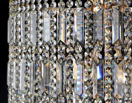 Żyrandol Maytoni Niagara Złoty Kryształ DIA003-PT50-G