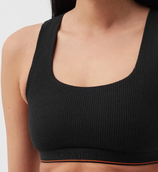 Biustonosz Calvin Klein - Unlined Bralette - Czarny - Rozmiar M - 0040169WBE UB1