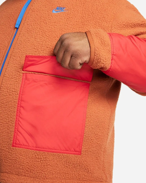 Pomarańczowy Polar Nike Sportswear DD5021-246 L Męski