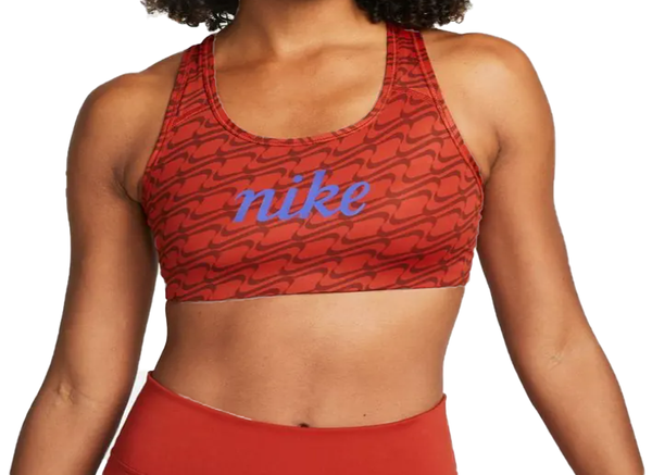 Biustonosz Sportowy Damski Nike Dri-FIT Swoosh Icon Clash Czerwony 2X DQ5123-623