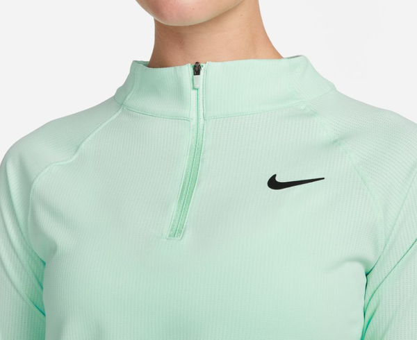 Nike Bluza Damska bez Kaptura - Zielona - Rozmiar L - Krótki Zamek pod Szyją - CV4697-379