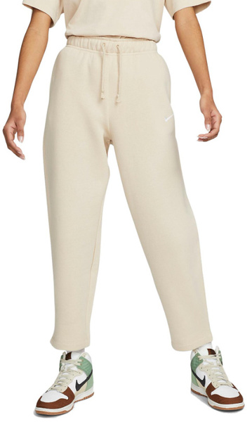 Damskie Spodnie Nike Beżowe Fleece 7/8 M - DD5636-219