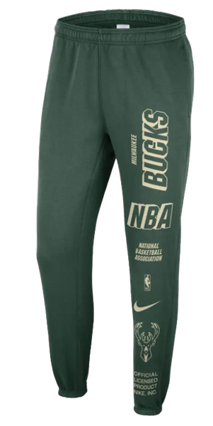 Zielone Spodnie Dresowe Nike NBA Milwaukee Bucks DN9115323 S
