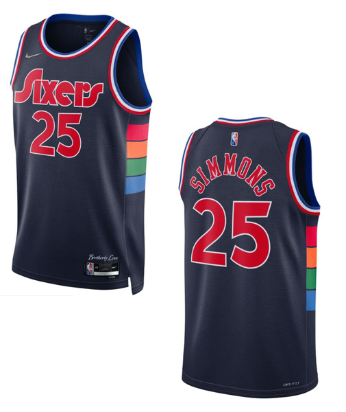 Granatowa Koszulka NBA Sixers Simmons City Edition S - DB4041419