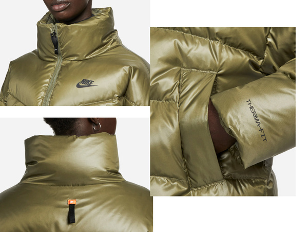 Zielona Kurtka Damska Nike DH4079-222 S Therma-FIT Windrunner