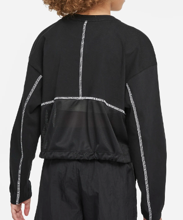 Czarna Bluzka Dziewczęca Nike Sportswear DO7176-010 M+