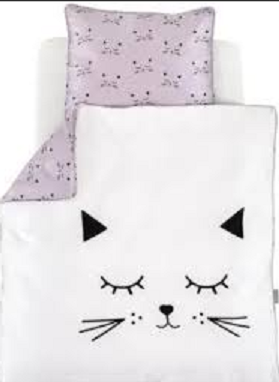 Pościel Träumeland Bawełna 100x135 cm Fioletowo-Biała