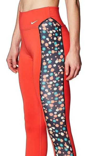 Czerwone Legginsy Damskie Nike XS CJ2439-632 One 7/8 Tight Fit
