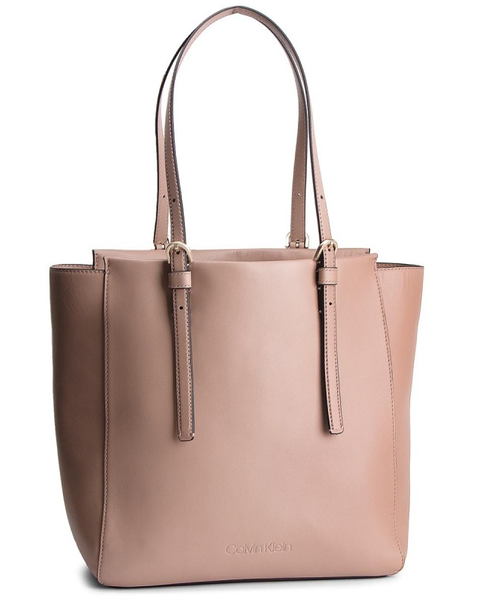 Beżowa Torebka Damska Calvin Klein A4 Shopperka