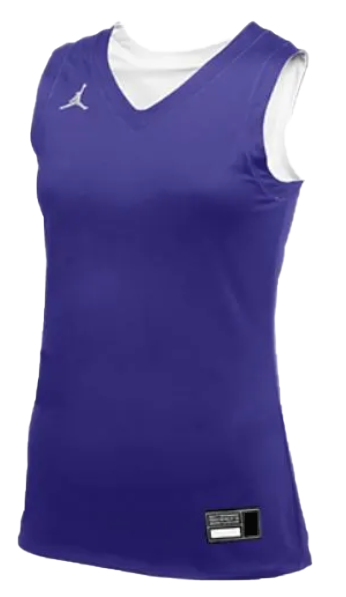 Nike Damska Koszulka - Top Dwustronny - Fioletowy i Biały - Rozmiar XL - Air Jordan Dri-FIT - AT0536-546