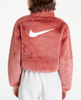Nike Kurtka Damska - Sztuczne Futro - Czerwone - Rozmiar L -  Essentials Jacket - DV5139-691