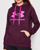 Under Armour Damska Bluza 1356318501 SM Fioletowa Rival Fleece Z Kapturem