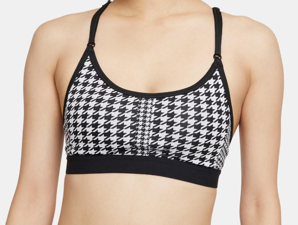 Nike Biustonosz Sportowy - Nadruk w Pepitkę - Rozmiar XL - Dri-FIT Indy Icon Clash - DD1086-010