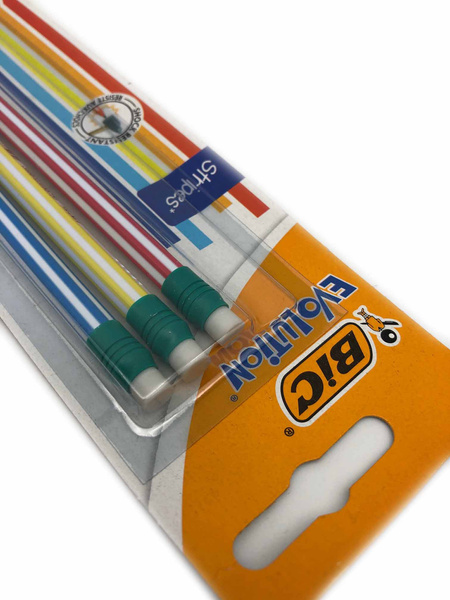 Ołówki BIC Evolution HB 3 szt. z Gumką Trwałe