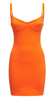 Calvin Klein Sukienka Gorsetowa - Pomarańczowa - Mini - Dopasowana - Rozmiar XL - K20K203542SBD