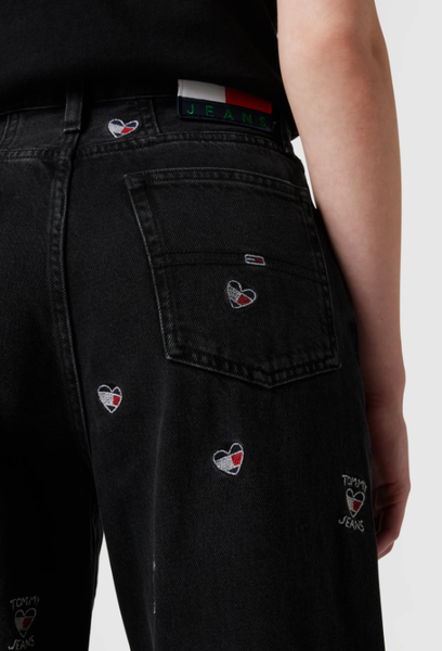 Czarne jeansy Tommy Jeans DW0DW10311 34/34 damskie Mom fit