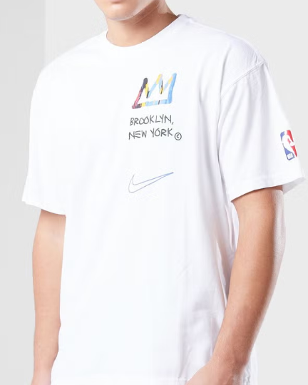 Biała Męska Koszulka Nike NBA Nets Courtside DV5845-100 S