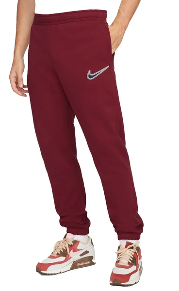Bordowe Spodnie Dresowe Nike Sportswear Swoosh Fleece DV0655677 S
