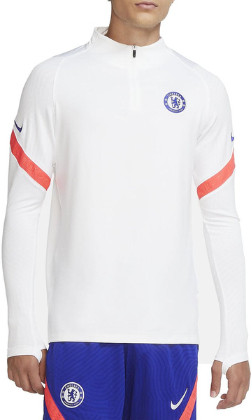 Nike Bluza Męska - Treningowa - Chelsea Strike Drill  - Zamek 1/4 - Biała - Rozmiar L - CK9605-101