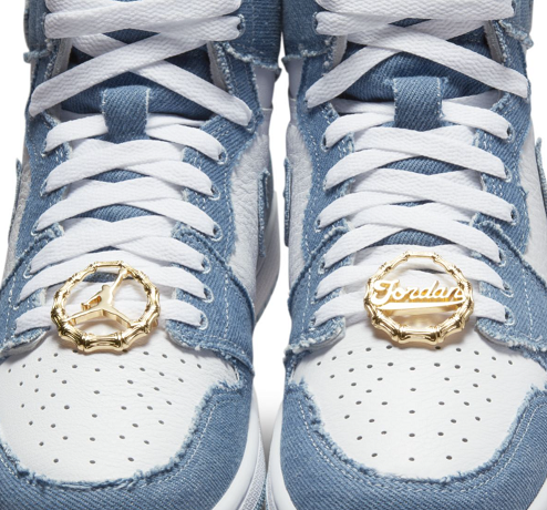 Niebiesko-Białe Buty Air Jordan 1 Retro High DM9036-104 44,5 Damskie