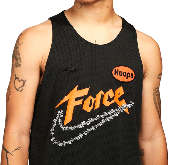 Koszykówka Czarna Koszulka Nike Force Hoops Dri-FIT S 