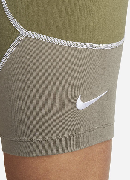 Nike Spodenki Damskie - Rowerowe - Kolarki - Zielone - Rozmiar M - Sportswear Graphic Tight Fit High Rise - DM6642-378