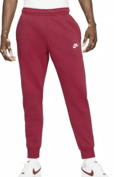 Czerwone Spodnie Dresowe Męskie Nike Club Fleece 826431-690 S