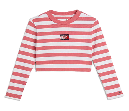 BLUZKA  TOMMY HILFIGER LONGSLEEVE KG0KG06317XIW 104