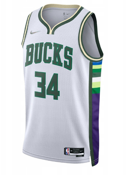 Biała Koszulka NBA Bucks Antetokounmpo City Edition M - DB4035100