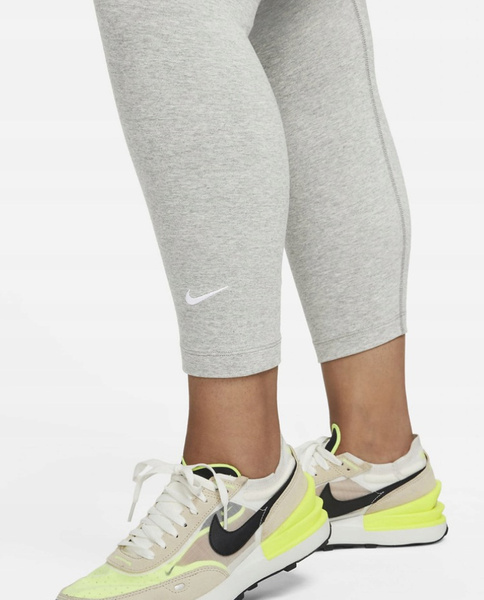 Nike Legginsy Damskie - Szare - NSW Essential 7/8 - DM9284-063 - Plus Size - Rozmiar 3X (58-60)