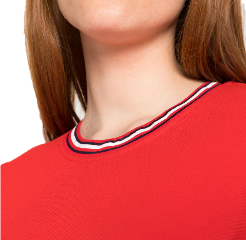 Sukienka Tommy Hilfiger Czerwona Luźna WW0WW34207 36