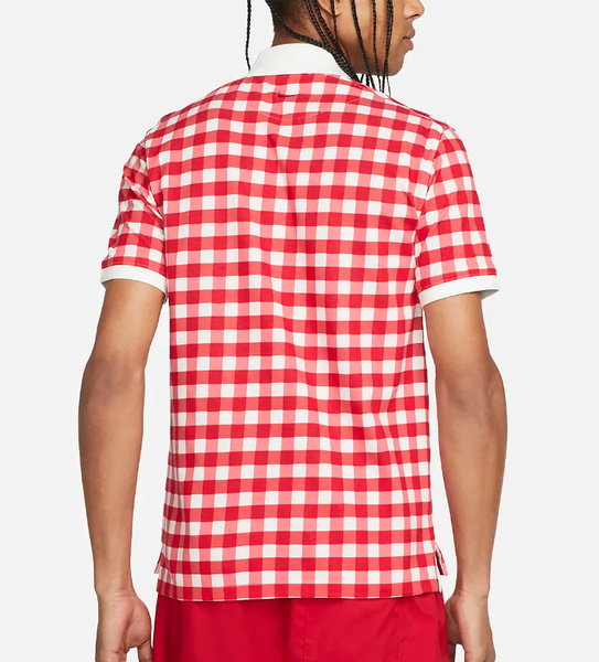 Koszulka Męska Nike Polo DH0652657 S Czerwono-Biała Slim Fit