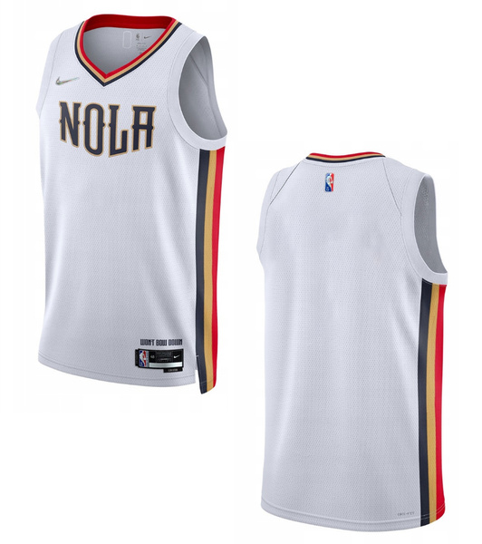 Biała Koszulka NBA Pelicans City Edition L Personalizowana - DB4072100
