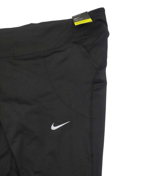 Czarne Damskie Legginsy Nike Swoosh Crop 2X DB4451-010
