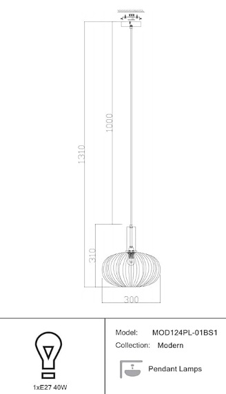 Lampa Zielony Klosz Wisząca Maytoni Zelma MOD124PL-01BS1