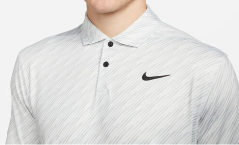 Szara Koszulka Męska Polo Nike Vapor Micro Stripes DH0808025 M