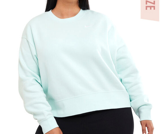 Nike Damska Bluza DD2911-394 2X Niebieska Loose Fit