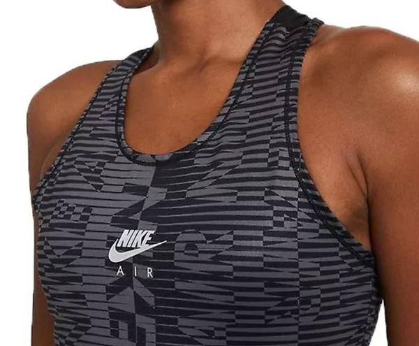 Koszulka Damska Nike Air - Do Biegania - Tank Top Print - Czarna - Rozmiar M - CZ9415-010